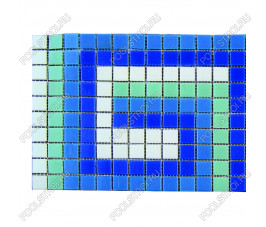 Фриз ЗигЗаг из стеклянной мозаики Aquaviva U-41 Фриз ЗигЗаг из стеклянной мозаики Aquaviva U-41