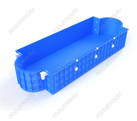 Полипропиленовый бассейн Чита max. 10х3.5х1.5. без лестницы. скиммерный. стандарт. 5 мм